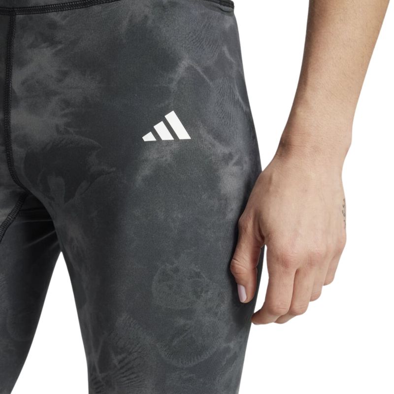 Calça Legging Adidas Aop Flower L Feminina - Cinza