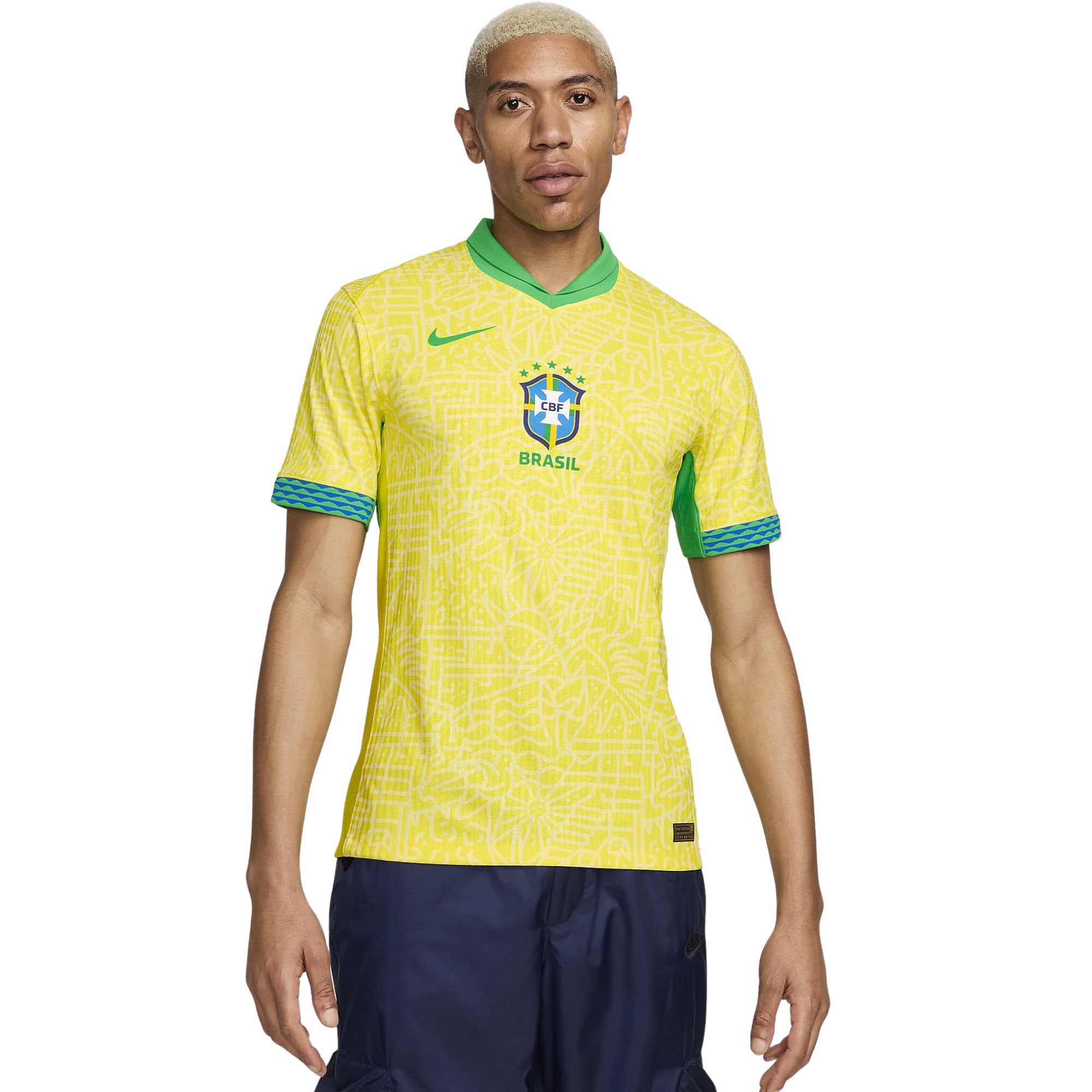 Camisa Brasil I 2024 Nike CBF Match Masculina - Amarela