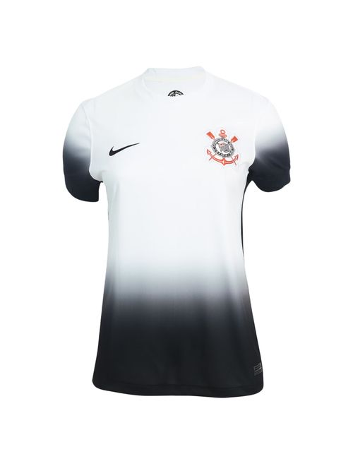 Camisa Corinthians I 2024/25 Nike Torcedora Pro Feminina - Branca/Preta