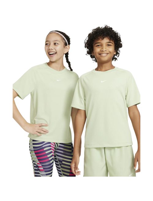 Camiseta Nike Dri-Fit Multi Infantil Ss Infantil - Verde/Branca