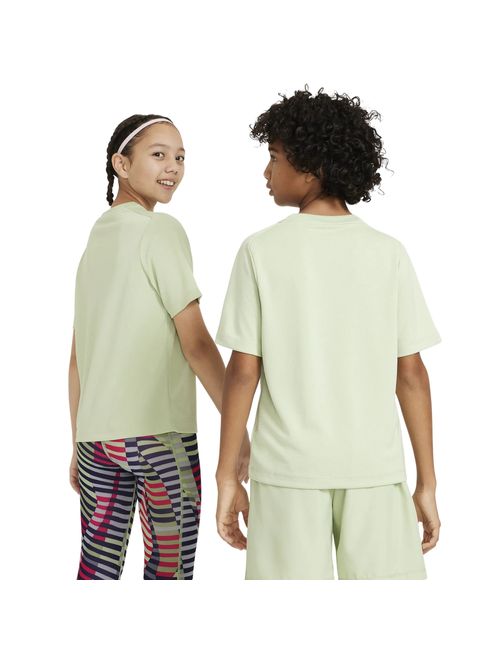 Camiseta Nike Dri-Fit Multi Infantil Ss Infantil - Verde/Branca