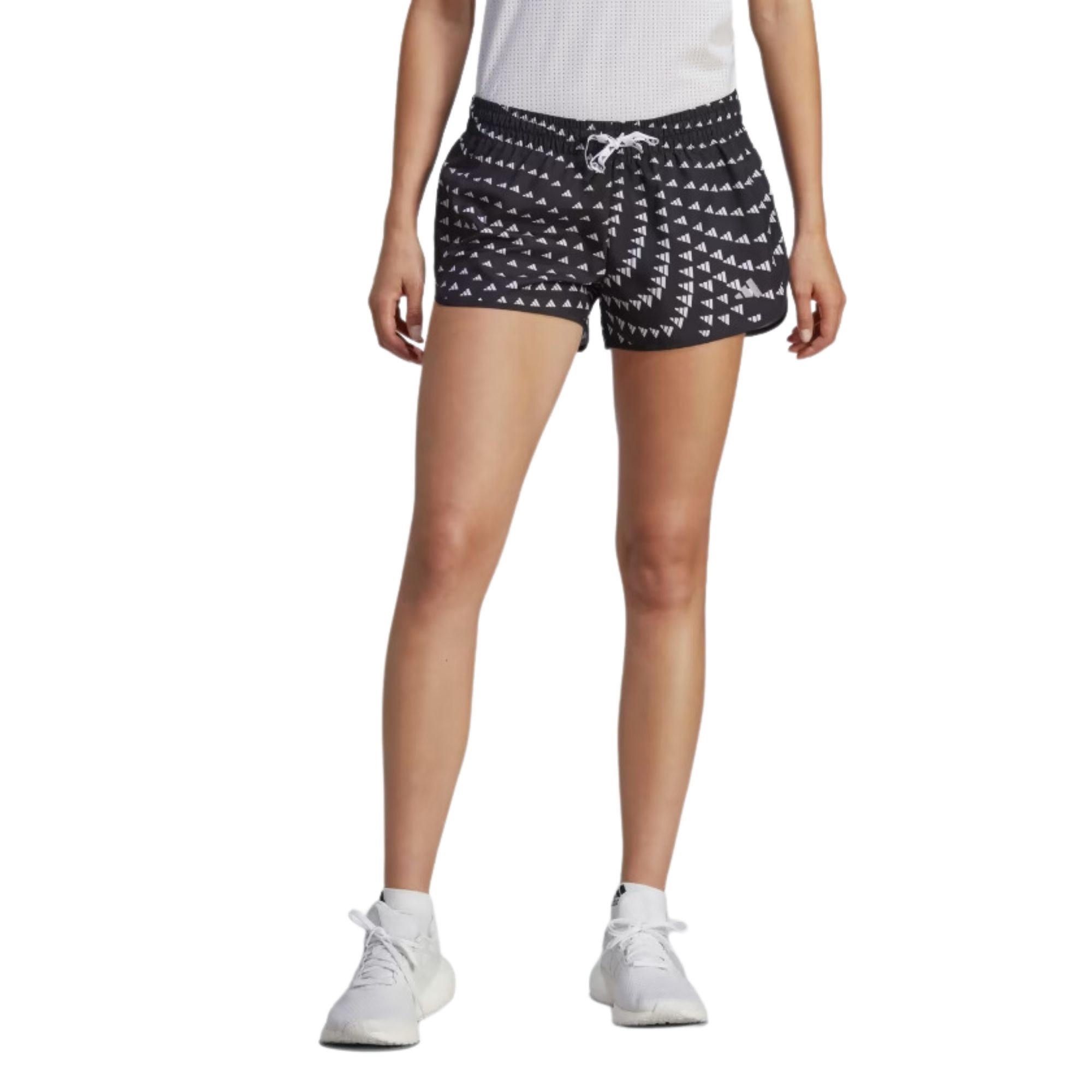 Shorts Adidas Run It Brand Love Feminino - Preto/Branco