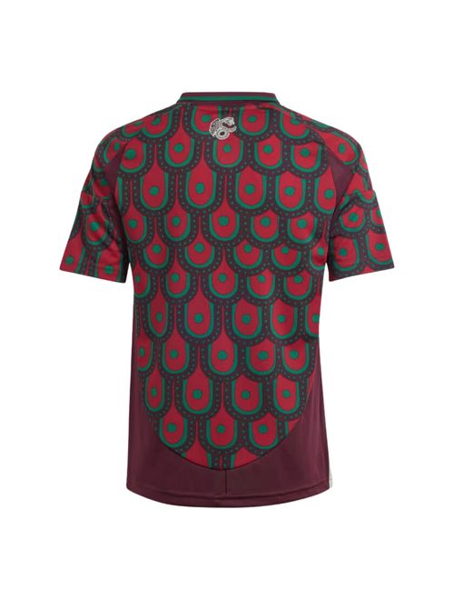 Camisa México I 2024/25 Adidas FMF Infantil - Vermelha/Multicolor