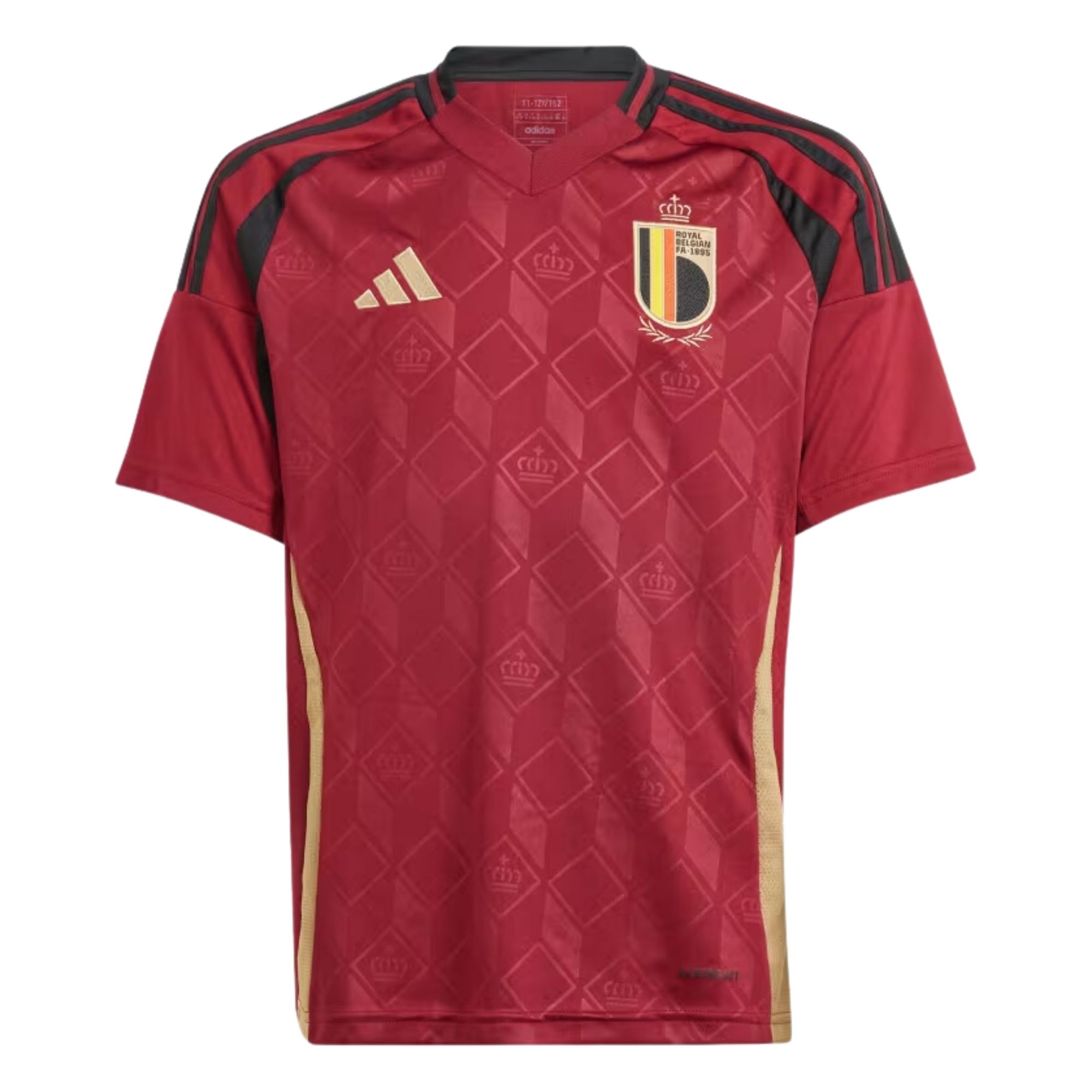 Camisa Bélgica I 2024/25 Adidas RBFA Infantil - Vinho