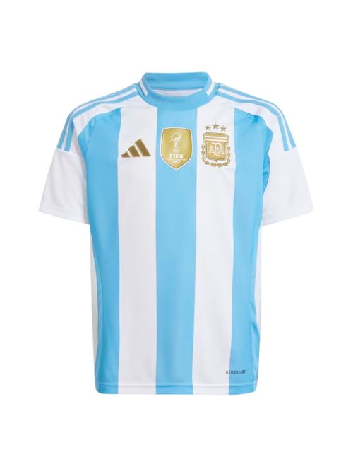Camisa Argentina I 2024/25 Adidas AFA Infantil - Branco/Azul