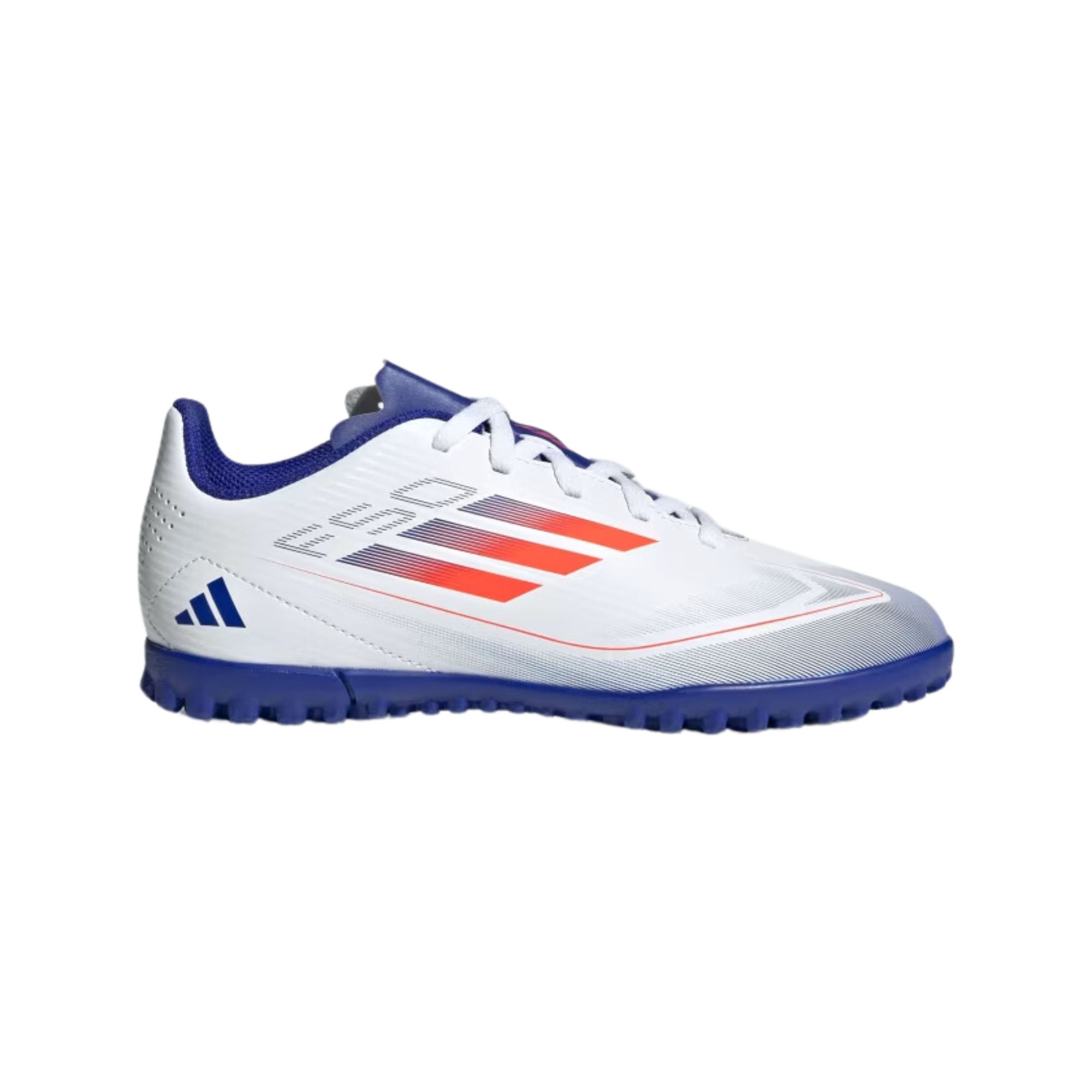 Chuteira Society Adidas F50 Club Infantil - Branca/Azul