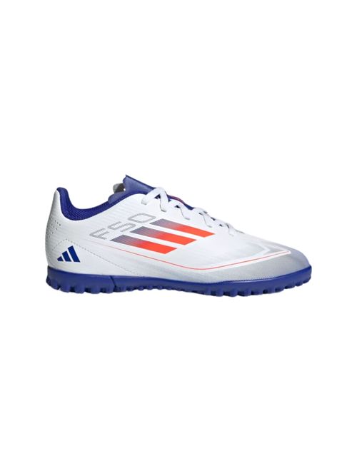 Chuteira Society Adidas F50 Club Infantil - Branca/Azul