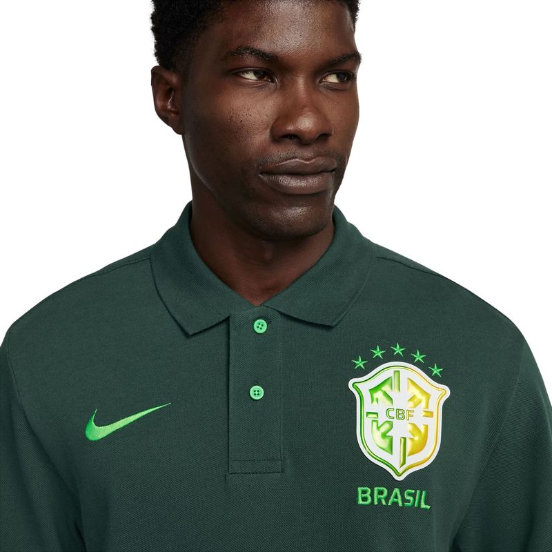 Camisa Polo Brasil I Nike CBF Sportswear Matchup Masculina Verde Bayard Esportes