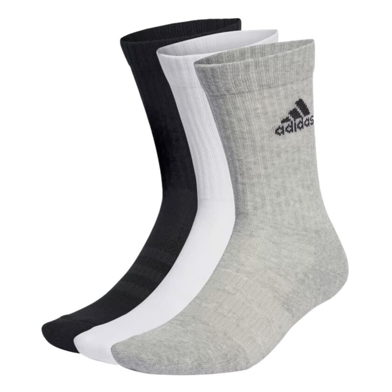 Meia-Adidas-Cano-Alto-3-Pares-Unissex---Preta-Branca-Cinza