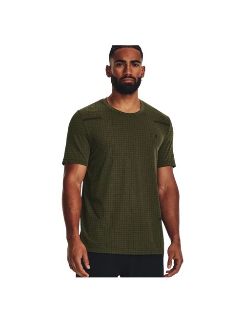 Camiseta Under Armour Seamless Grid Masculina - Verde escuro