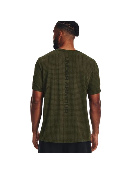 Camiseta Under Armour Seamless Grid Masculina - Verde escuro