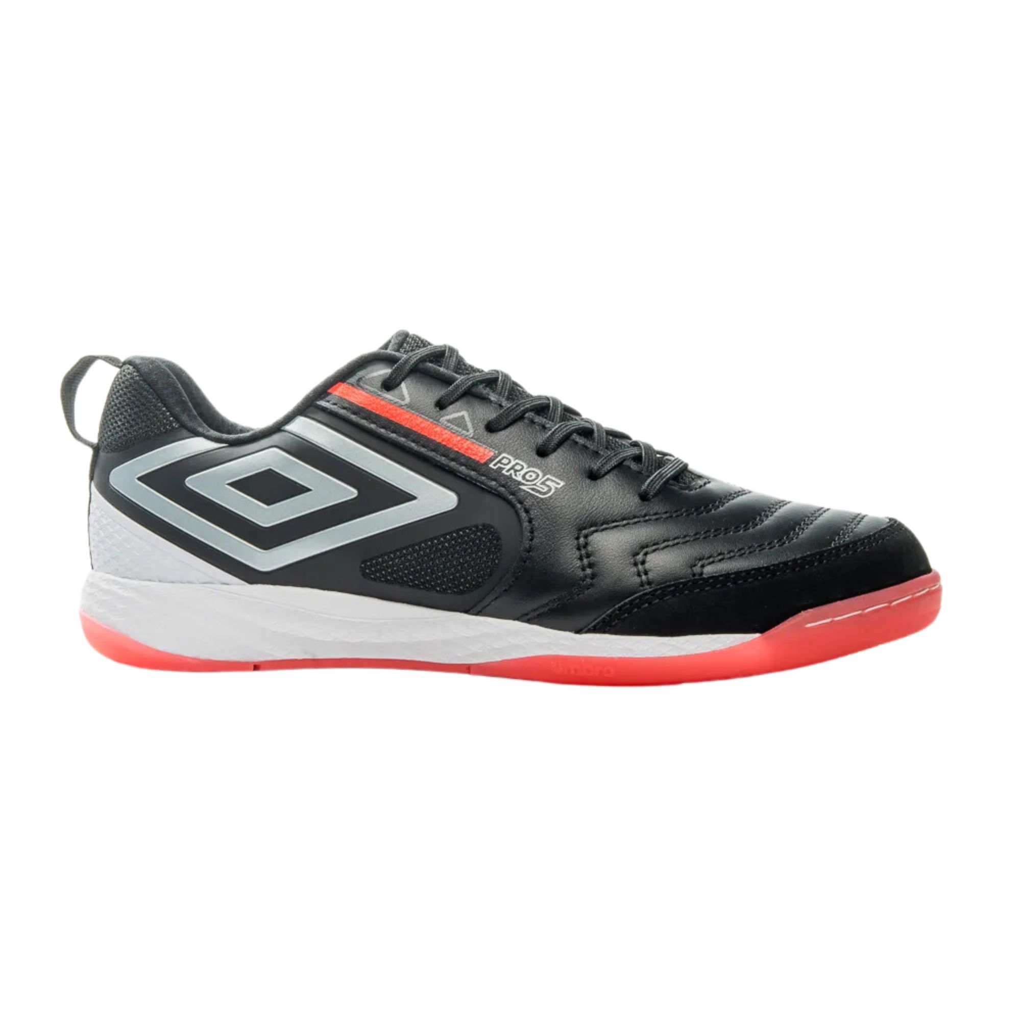 Chuteira Futsal Umbro Pro 5 Bump Masculina - Preta/Prata