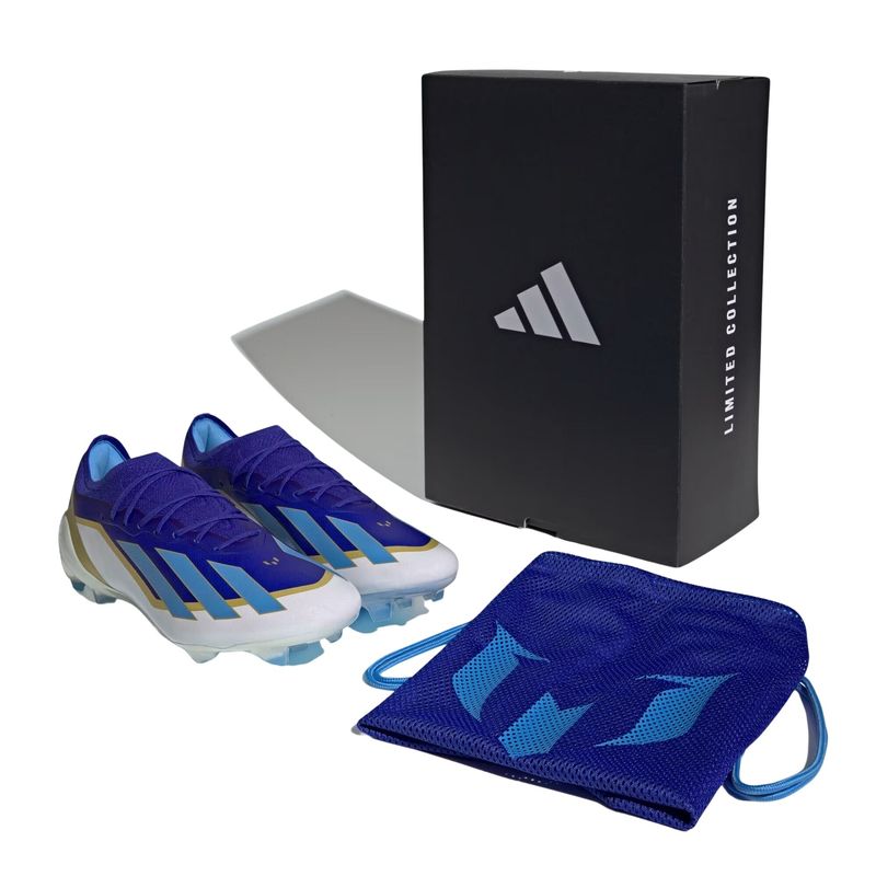 Chuteira-Campo-Adidas-X-Crazyfast-Messi-23-Elite-Masculina---Azul-Branco