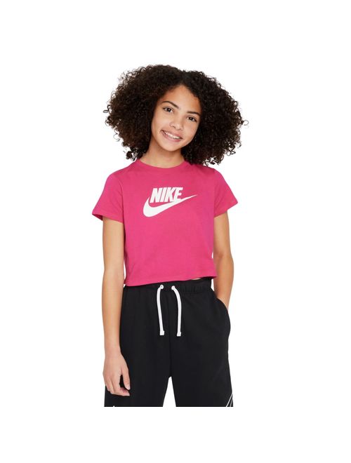 Camiseta Nike Sportswear Crop Futura Infantil - Rosa