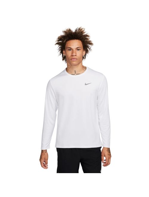 Camiseta Manga Longa Nike Dri-Fit UV Miler Masculina - Branca
