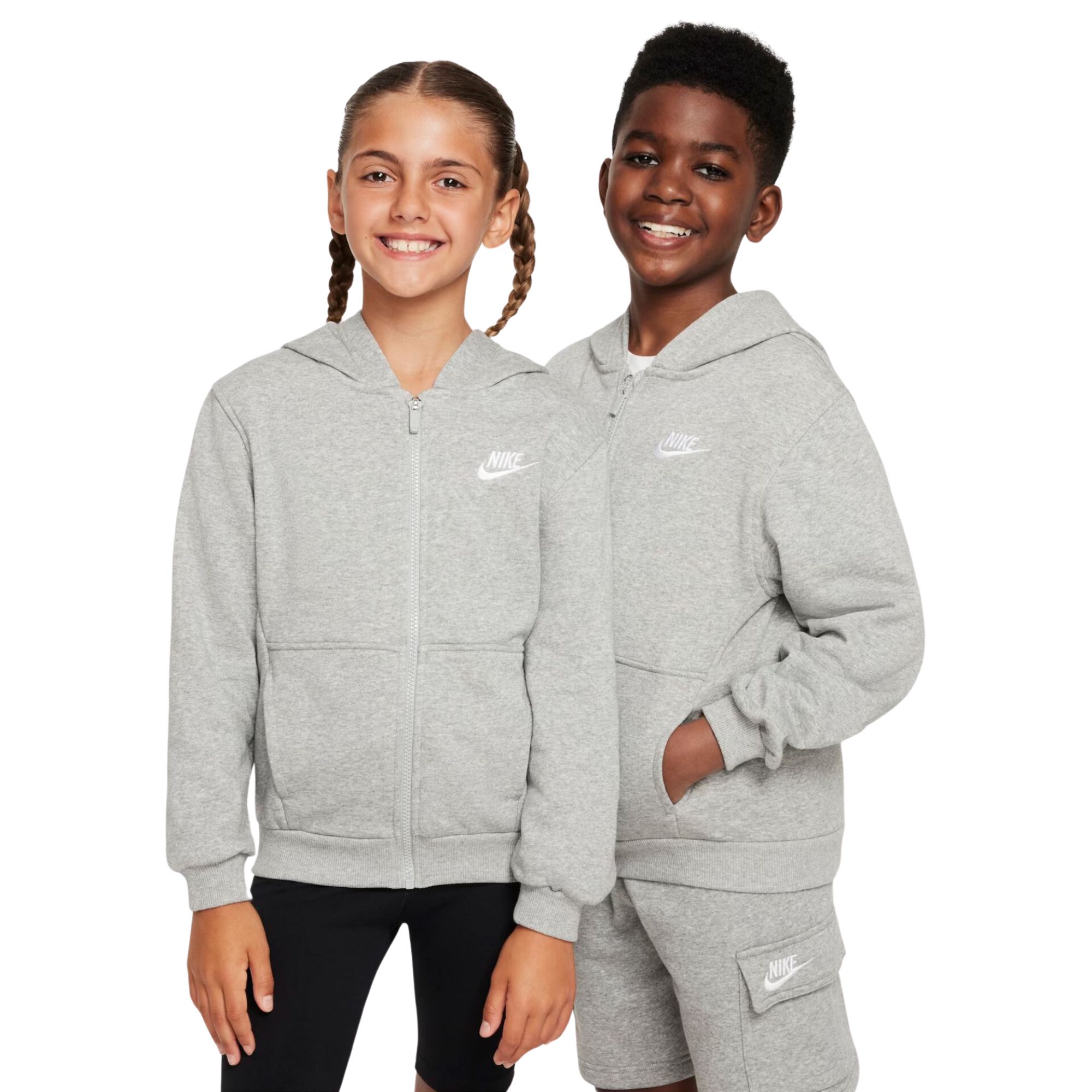 Blusão Nike Club Fleece Infantil - Cinza
