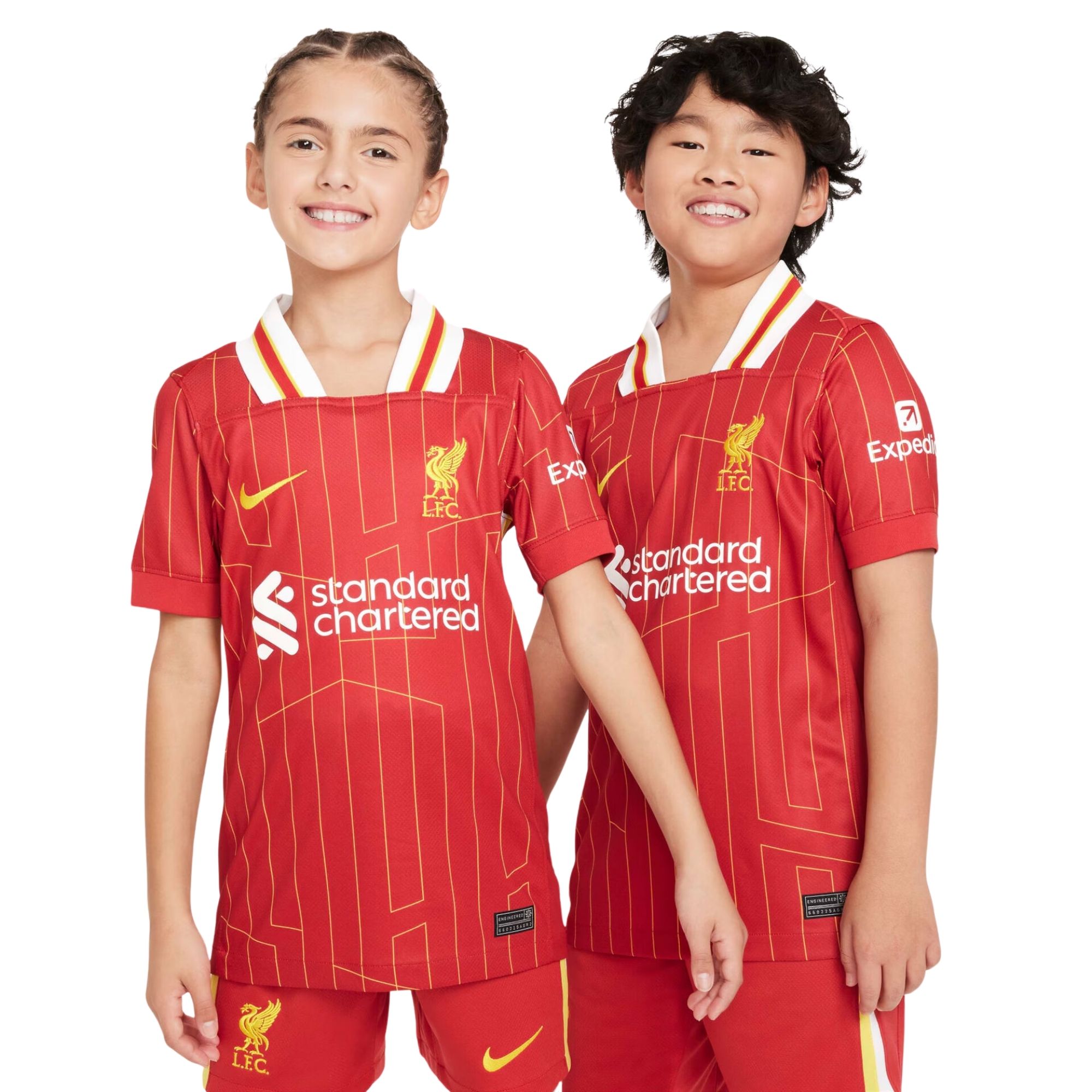 Camisa Liverpool I 2024/25 Nike Pro Infantil - Vermelha