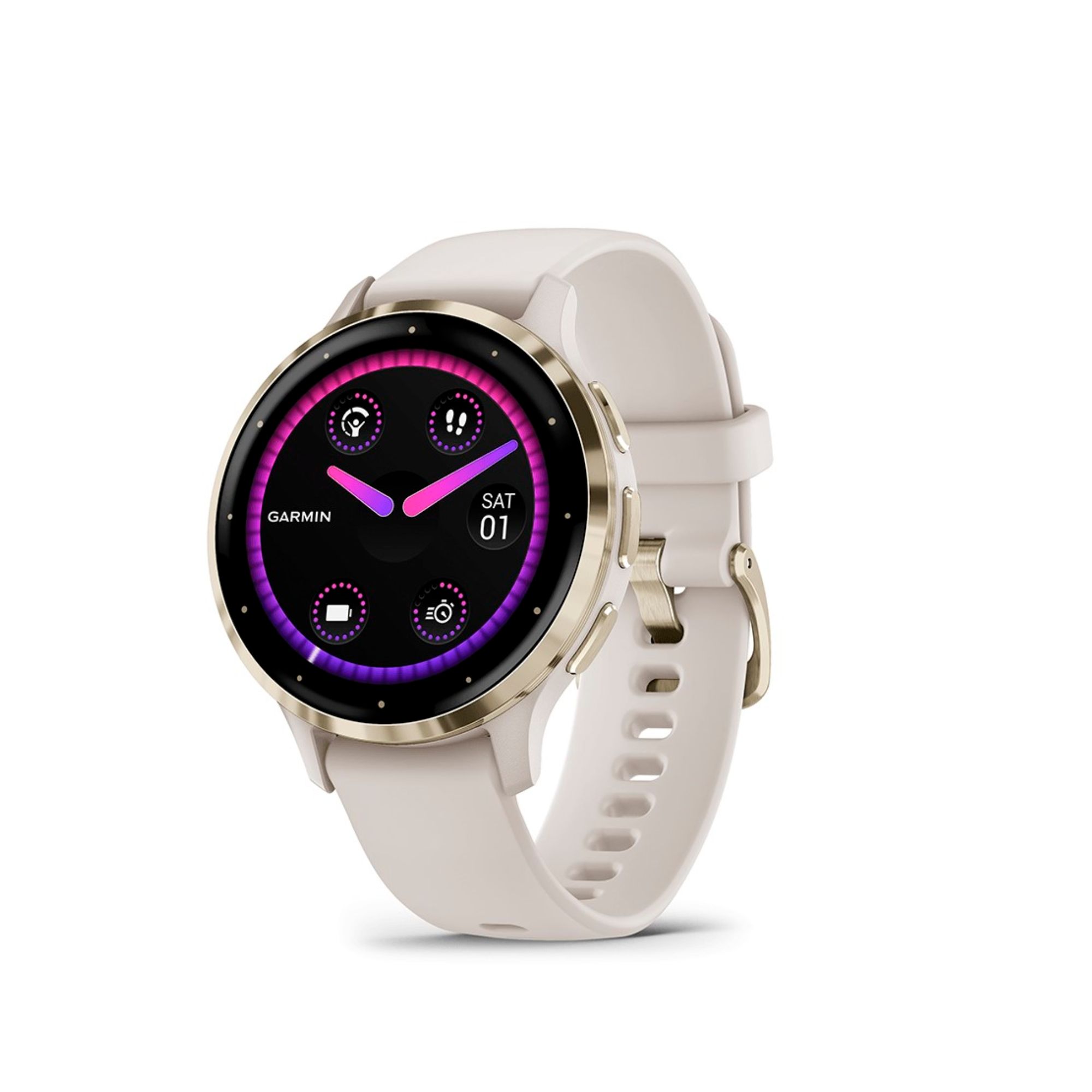Relógio Monitor Cardíaco Garmin Venu 3S Unissex - Bege/Dourado