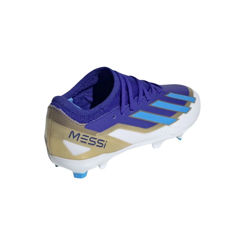 Chuteira-Campo-Adidas-Crazyfast-League-23-FG-J-Messi-Infantil---Azul-Branco