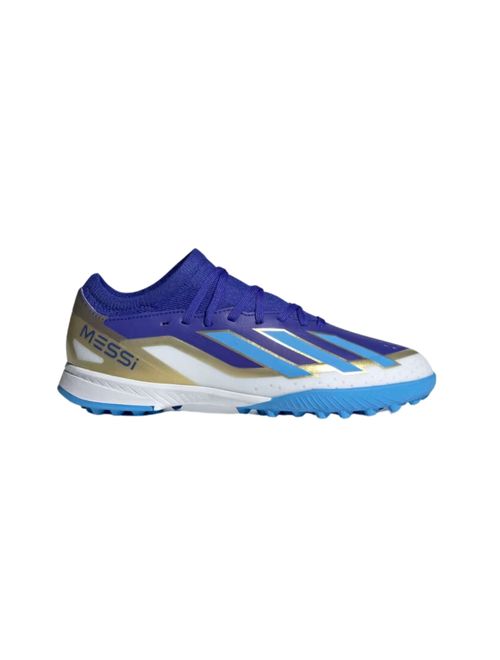 Chuteira Society Adidas X Crazyfast 23 Messi League Infantil - Azul/Branco