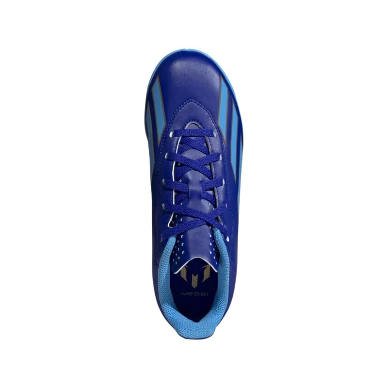 Chuteira Futsal Adidas Crazyfast Club Messi Infantil - Azul/Branco