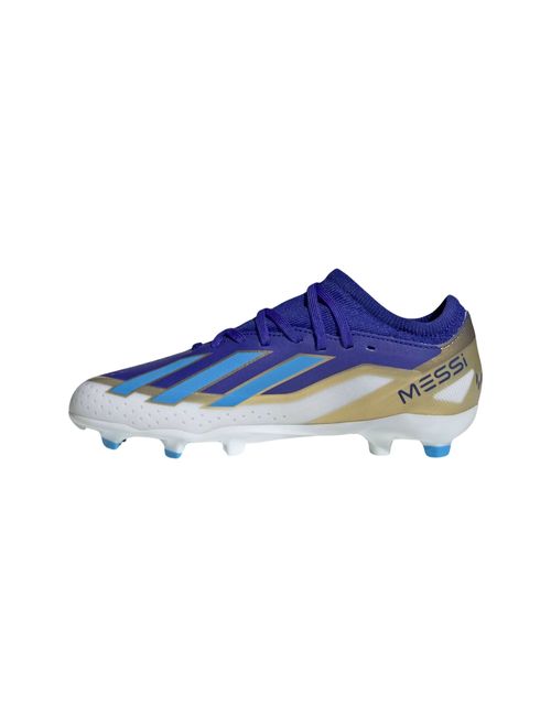 Chuteira Campo Adidas Crazyfast League 23 FG J Messi Infantil - Azul/Branco