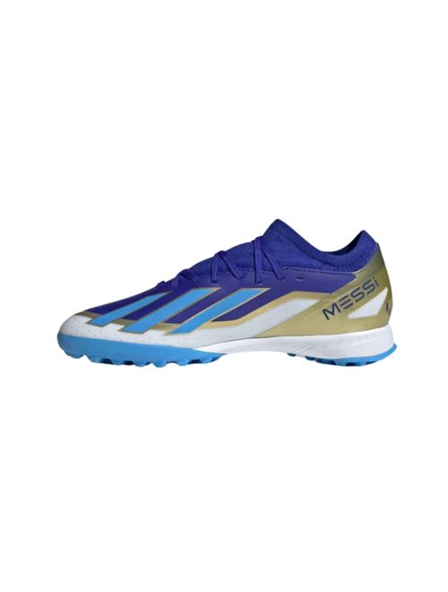 Chuteira Society Adidas X Crazyfast 23 Messi League Masculina - Azul/Branca