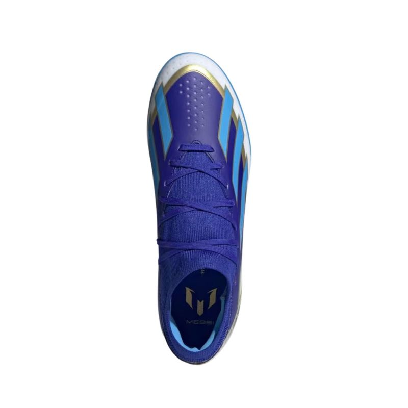 Chuteira-Society-Adidas-X-Crazyfast-23-Messi-League-Masculina---Azul-Branca