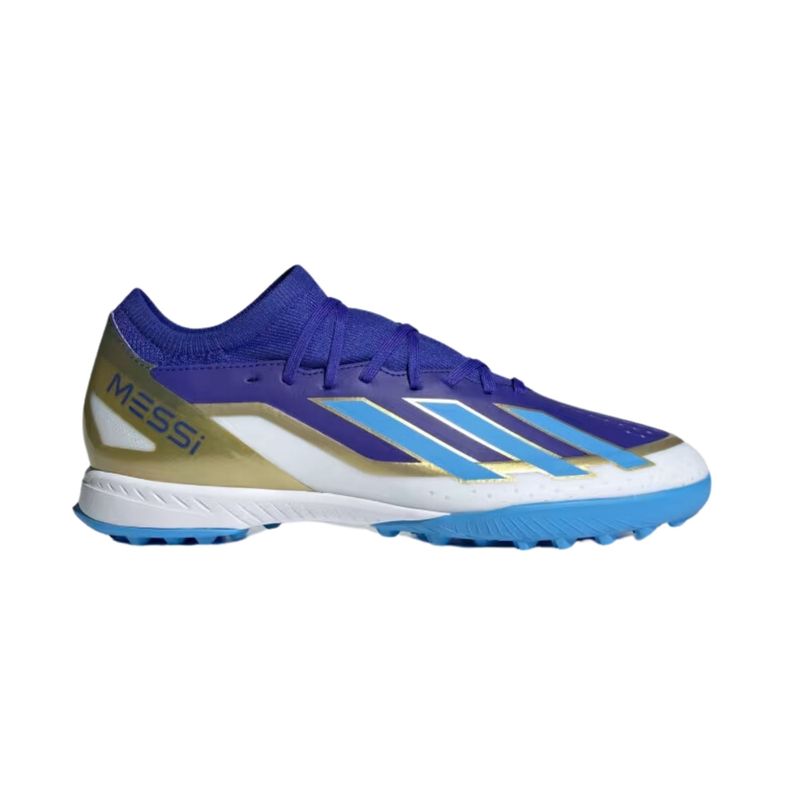 Chuteira-Society-Adidas-X-Crazyfast-23-Messi-League-Masculina---Azul-Branca