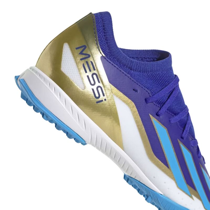 Chuteira-Society-Adidas-X-Crazyfast-23-Messi-League-Masculina---Azul-Branca