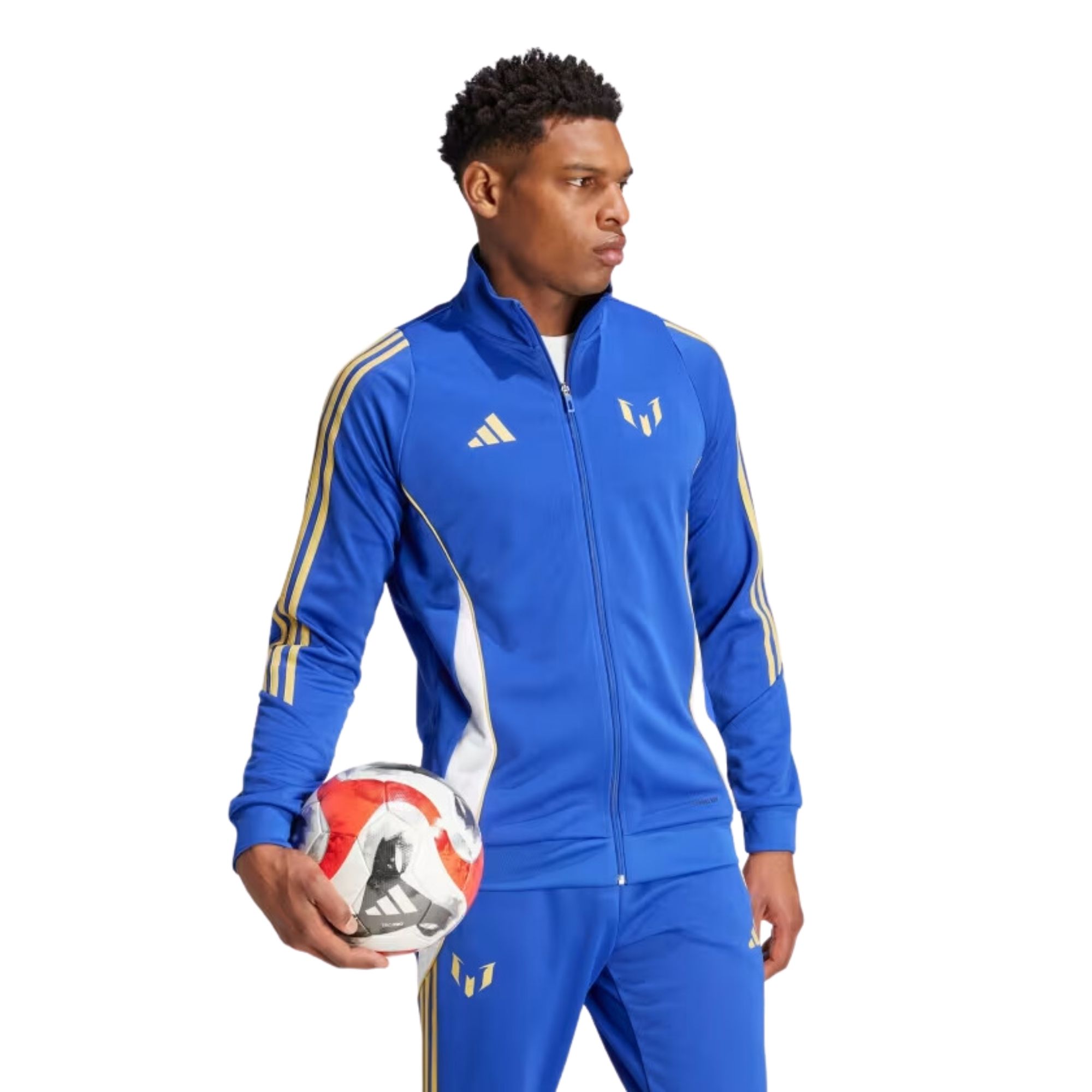 Jaqueta Adidas Messi Masculina - Azul/Branca
