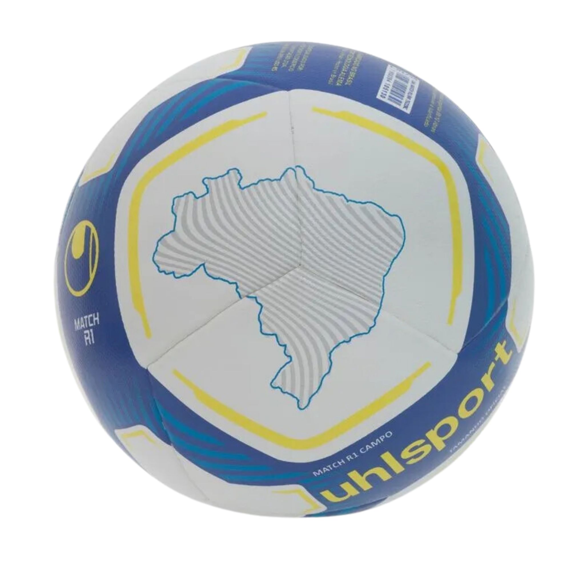 Bola De Campo 2024 Uhlsport Match R1 Brasileiro Unissex - Branca/Azul