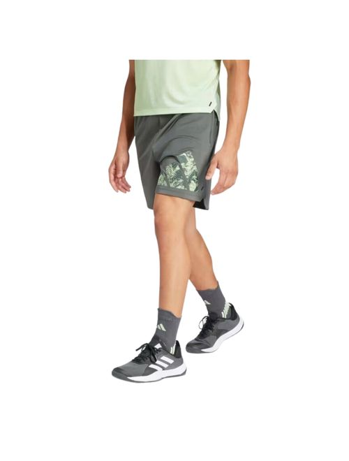 Shorts Adidas Treino Logo 5P Masculino - Cinza