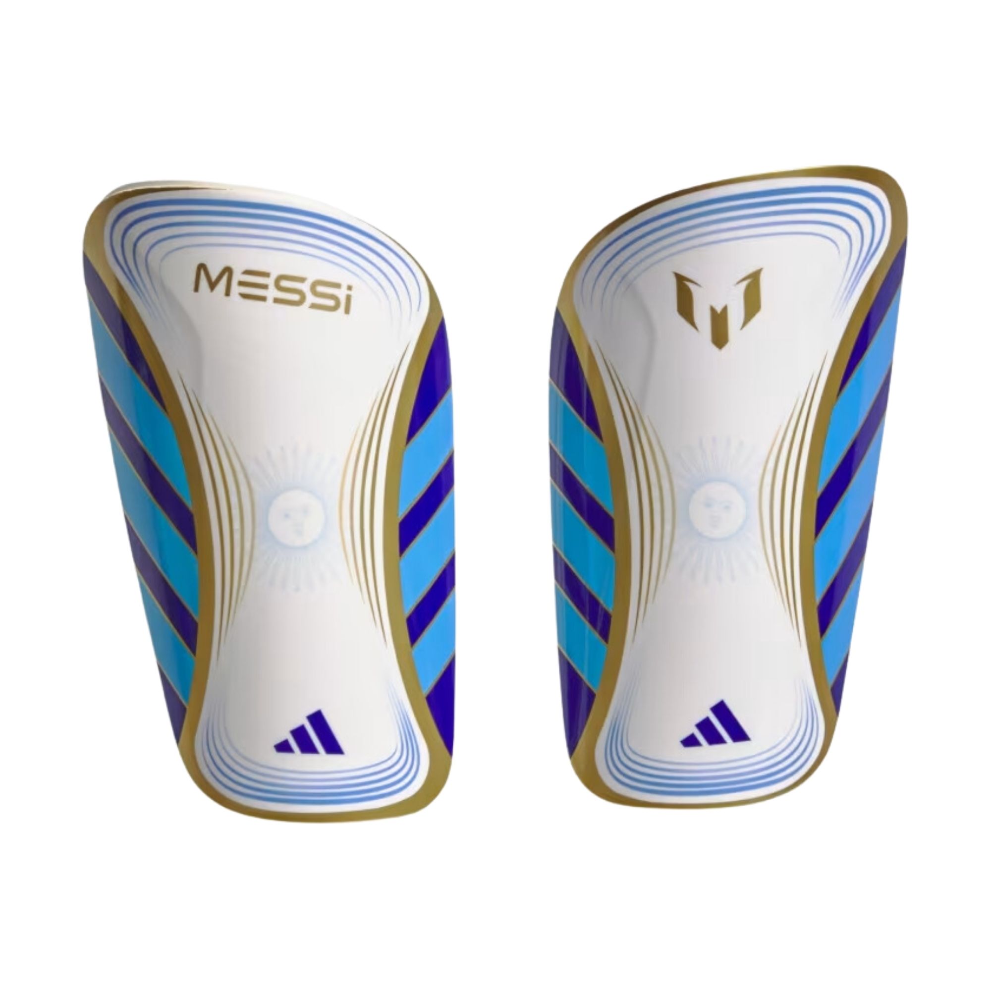 Caneleira Adidas Messi Sg Clb Unissex - Branca/Azul