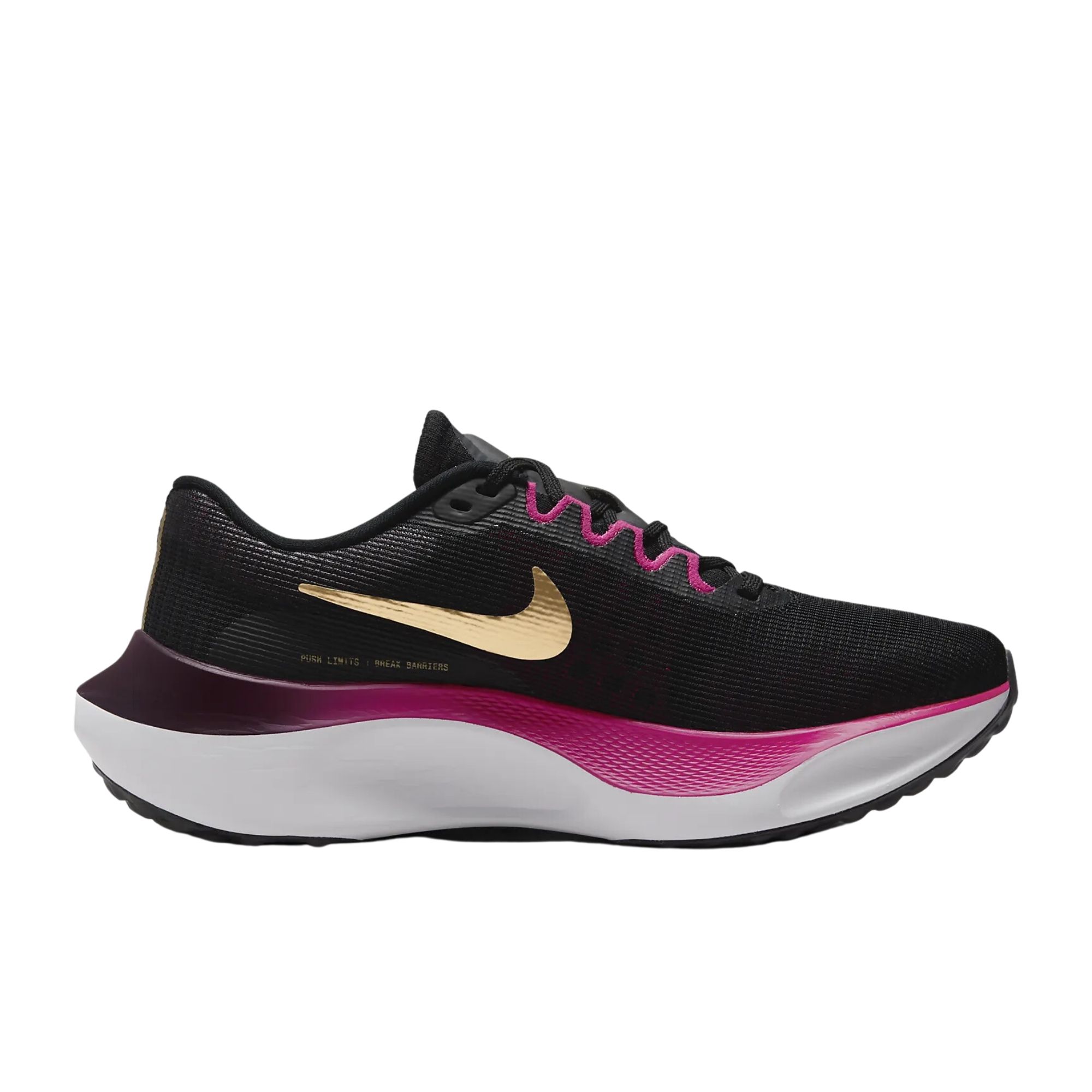 Tenis nike preto fashion dourado