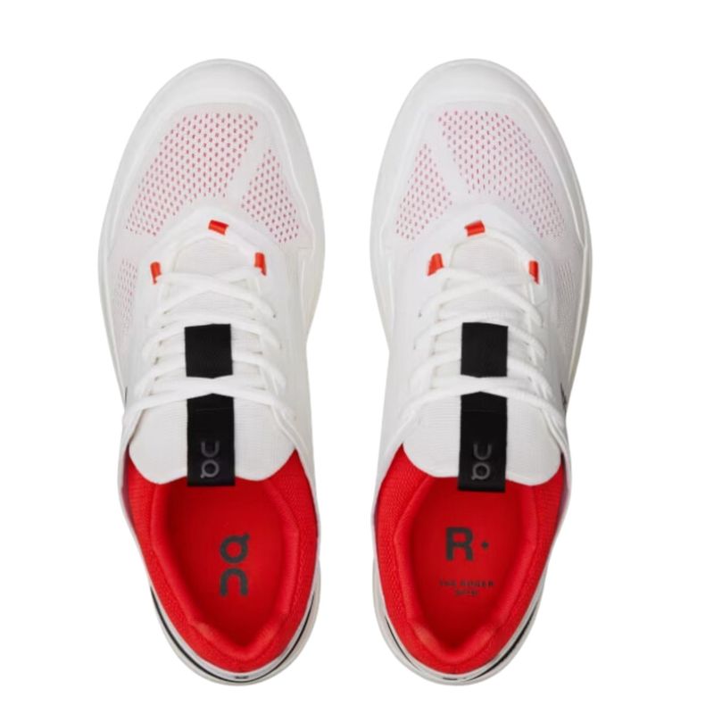 Tenis-On-Running-Roger-Spin-II-Masculino---Branco-Vermelho