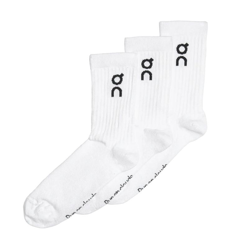 Meia-On-Running-Logo-3-Pares-Unissex---Branca