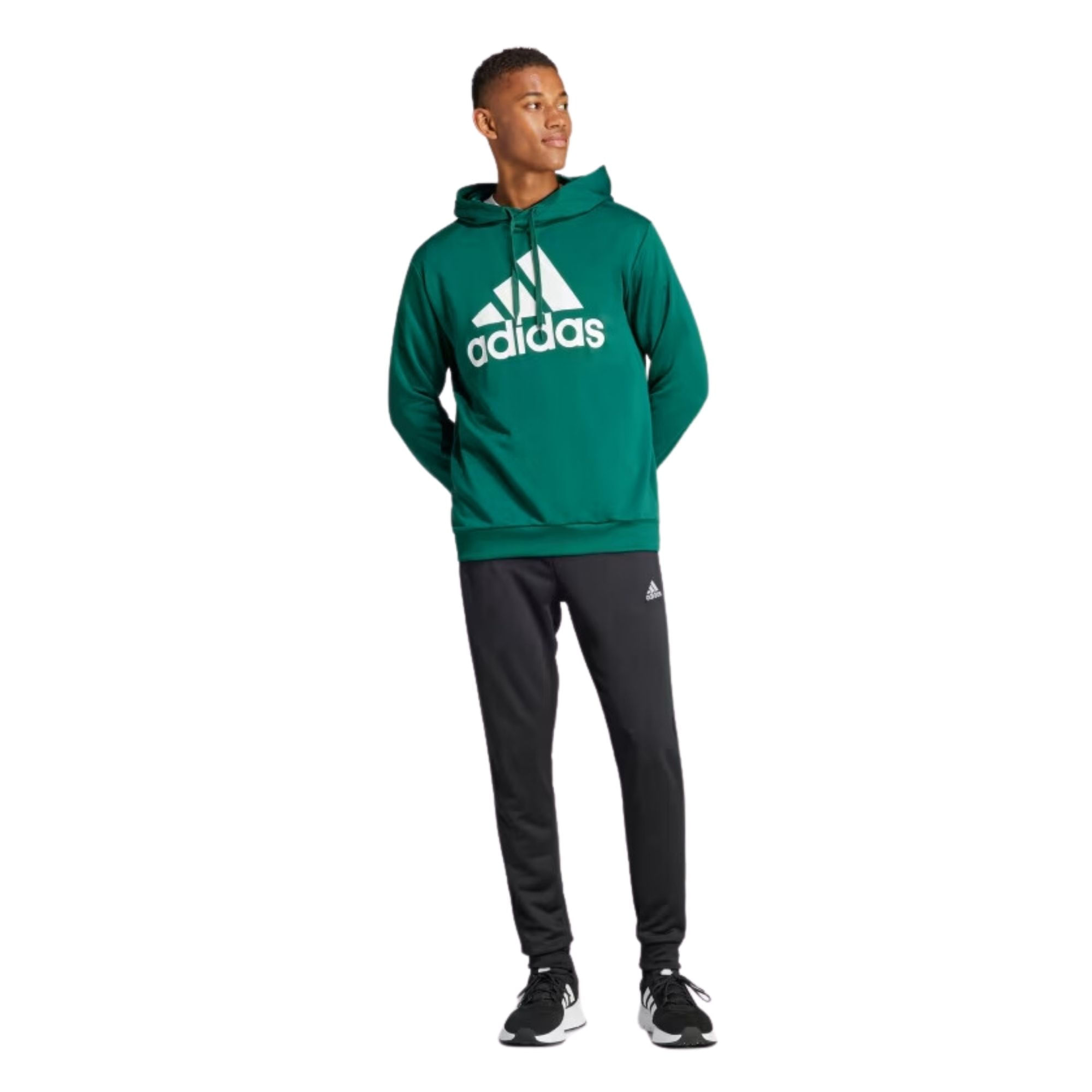 Agasalho Capuz Adidas Moletinho Big Logo Masculino - Verde