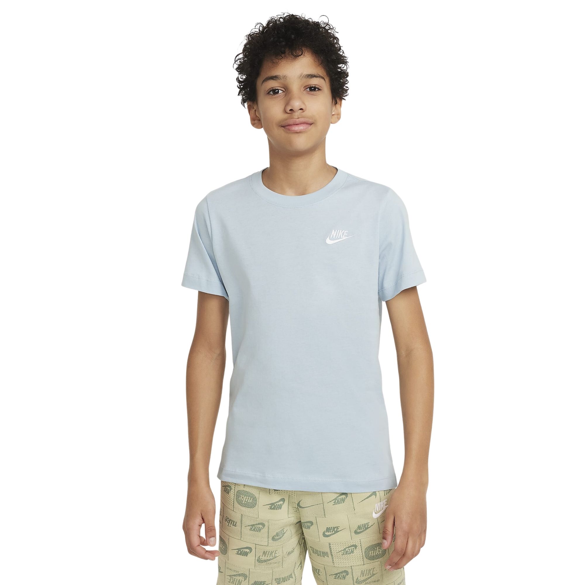 Camiseta Nike Sportswear Infantil - Azul/Branca