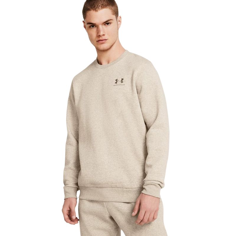 Blusao-Under-Armour-Icon-Fleece-Crew-Masculino---Bege