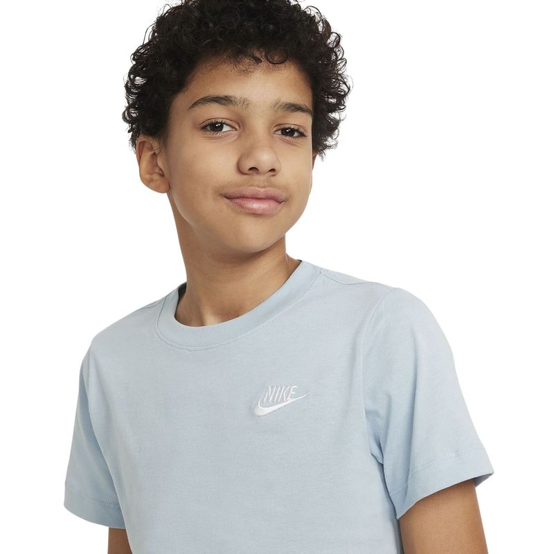 Camiseta-Nike-Sportswear-Infantil---Azul-Branca