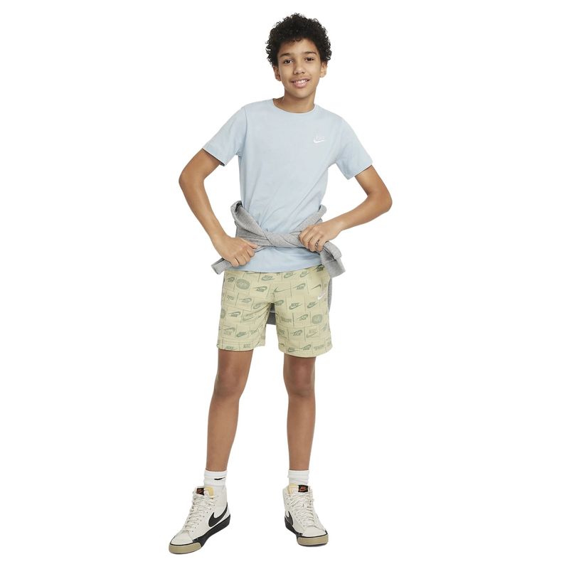 Camiseta-Nike-Sportswear-Infantil---Azul-Branca