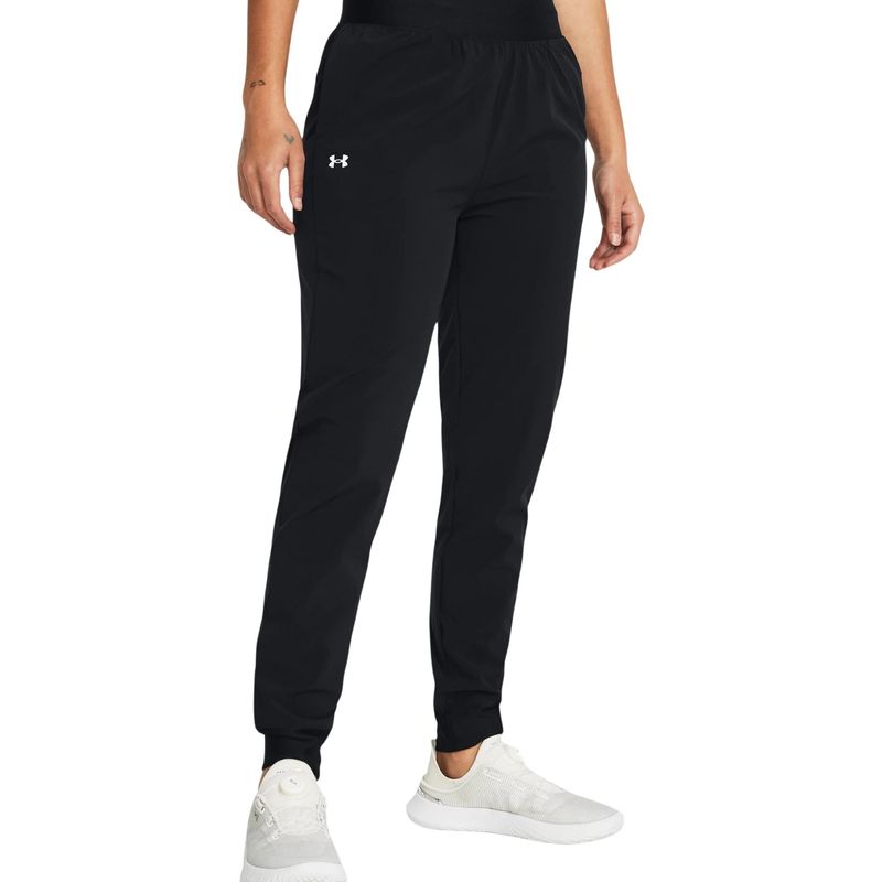 Calca-Under-Armour-Sport-Rival-High-Rise-Woven-Feminina---Preta-Branca