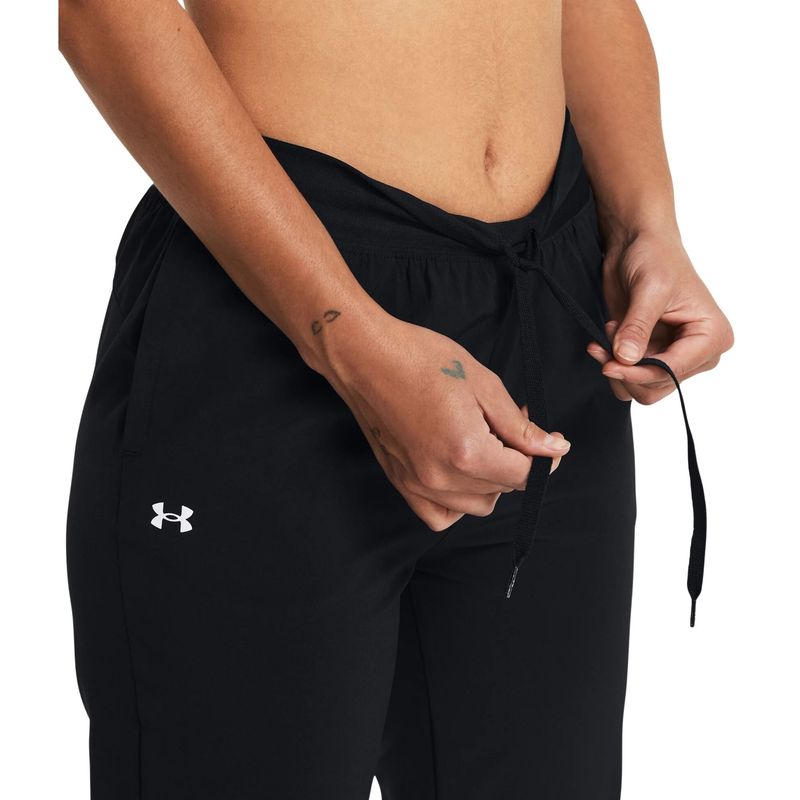 Calca-Under-Armour-Sport-Rival-High-Rise-Woven-Feminina---Preta-Branca