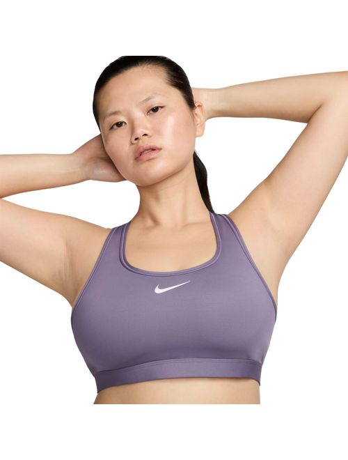 Top Nike Swoosh Medium Support Feminino - Roxo
