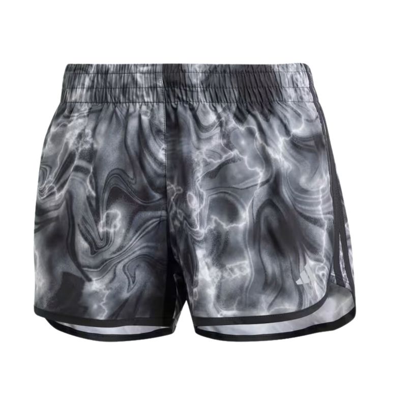 Shorts-Adidas-Marathon-Print-Feminino---Preto-Branco-Cinza