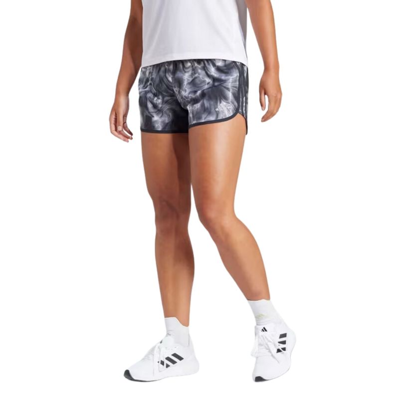 Shorts-Adidas-Marathon-Print-Feminino---Preto-Branco-Cinza