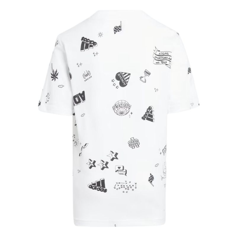 Camiseta-Adidas-Brand-Love-Infantil---Branca-Preta