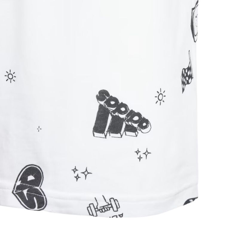Camiseta-Adidas-Brand-Love-Infantil---Branca-Preta