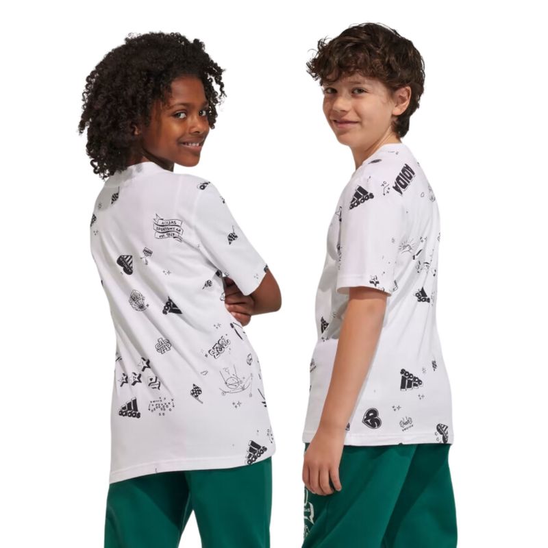 Camiseta-Adidas-Brand-Love-Infantil---Branca-Preta